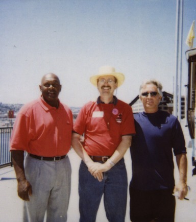 Vida Blue, Me, and Mark Ibañez - June 8, 2002