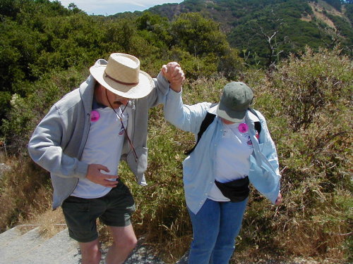 Climbing Stairs - Me and Dawn - June 2001