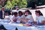 Volunteers at the registration table - June 1997